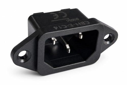 DINIC IEC 60320-C14 Einbaubuchse zum Schrauben, 10 A, 250 V~, Bulk Verpackung