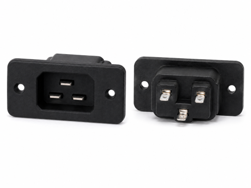 DINIC IEC 60320-C20 Einbaubuchse zum Schrauben, 16 A, 250 V~, Bulk Verpackung