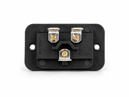 DINIC IEC 60320-C20 Priză de încastrare cu fixare prin șuruburi, 16 A, 250 V~, ambalaj în vrac