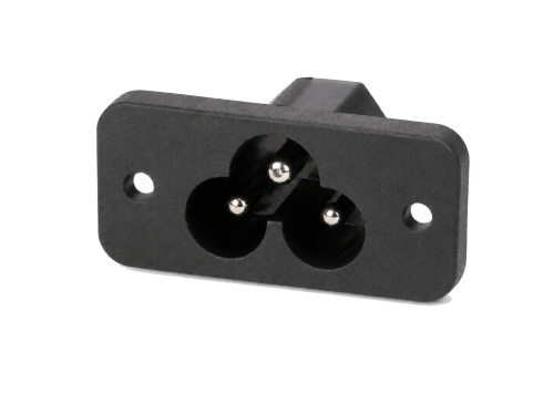 DINIC IEC 60320-C6 Einbaubuchse zum Schrauben, 2,5 A, 250 V~, Bulk Verpackung