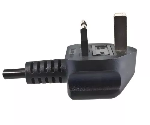Mains cable England UK type G 10A to C13, 0.75mm², approval: BSI Kitemark, UKCA, black, length 1.80m