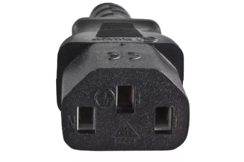 Power cord England UK type G 10A to C13, 0,75mm², approval: BSI Kitemark, black, length 1,80m