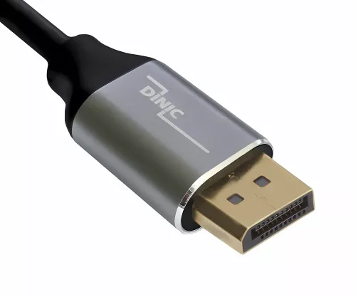 DINIC Premium Displayport to HDMI cable, 1m 4K@60Hz, 3D, HDR, 1x DP to 1x HDMI plug, box