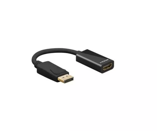 Adapter DisplayPort 1.4 hane till HDMI typ A hona, DP 1.4 till HDMI, 4K*2K@60Hz, 3D, längd 0.10m, DINIC Box