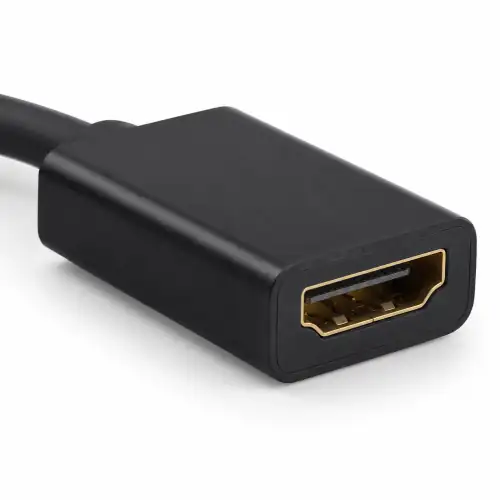 Adattatore DisplayPort 1.4 maschio a HDMI tipo A femmina, DP 1.4 a HDMI, 4K*2K@60Hz, 3D, nero, scatola DINIC con foro Euro, 0,10 m