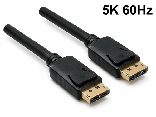 DisplayPort kaabel, 2x DP pesa, VESA standardiseeritud, versioon 1.3, 5K3K, must, DINIC polükott, pikkus 2.00m