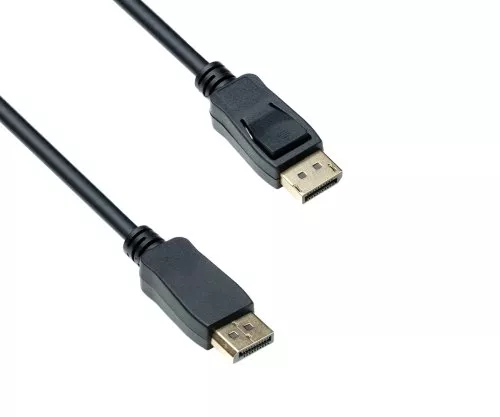 DisplayPort 1.4 Kabel, 2x DP Stecker, 8K, Unterstützung 8K/60HZ, 32.4GBpS, schwarz, DINIC Box mit Euroloch, 2m
