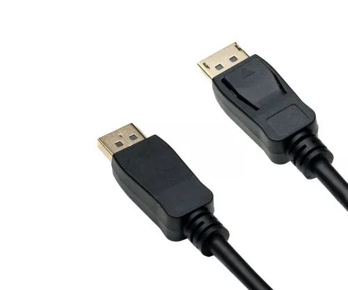 DisplayPort 1.4 Kabel, 2x DP Stecker, 8K, Unterstützung 8K/60HZ, 32.4GBpS, schwarz, DINIC Box mit Euroloch, 2m