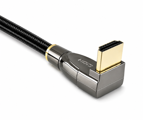 HDMI kabel DINIC Dubai Range, vtič tipa A na vtič, pod kotom 90°, 18 Gbit/s, 4K@60Hz, v blisterju, 2 m