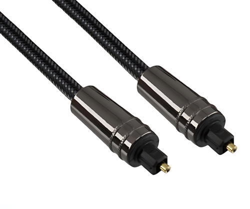 Premium Toslink cable male to male, DINIC Dubai Range, black, DINIC box with Euro hole, length 5.00m