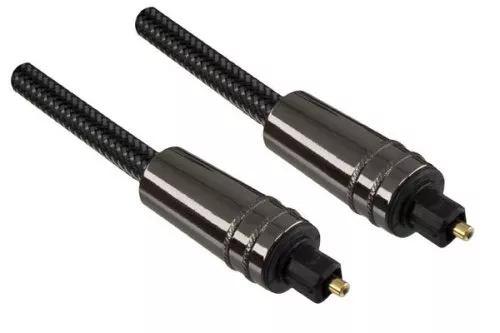 Premium Toslink Kabel Stecker auf Stecker, Dubai Range, schwarz, DINIC Blister, Länge 2,00m
