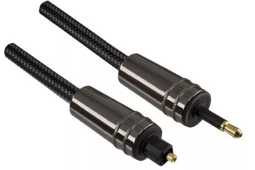 Premium Toslink Cable male to mini Toslink male, Dubai Rang, black, 2,00m