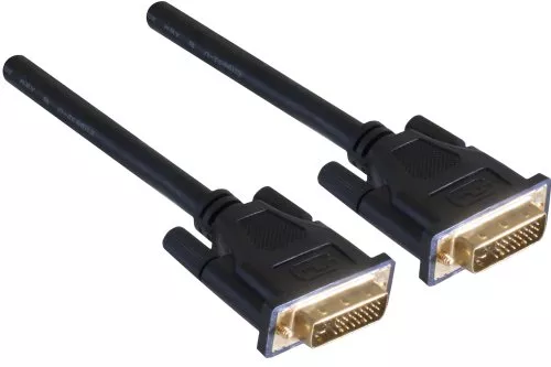 DVI-Digital Dual Link cable, 24+1 male / male, gold plated contacts, multiple shielded, black, length 2,00m, blister