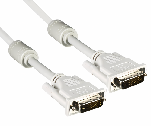 DVI-Digital Dual Link kaabel, 24+1 isendist isendisse, 2 ferriitsüdamikku, hall, DINIC polükott, pikkus 5.00m