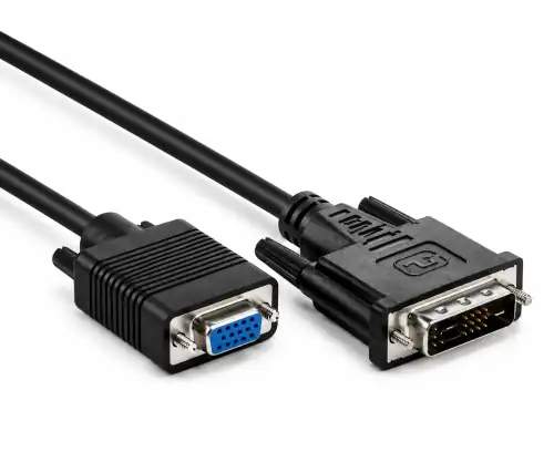 Cavo DVI-I 12+5 maschio a 15 pin maschio HD, schermato a 2 vie, nero, blister DINIC, lunghezza 3,00m