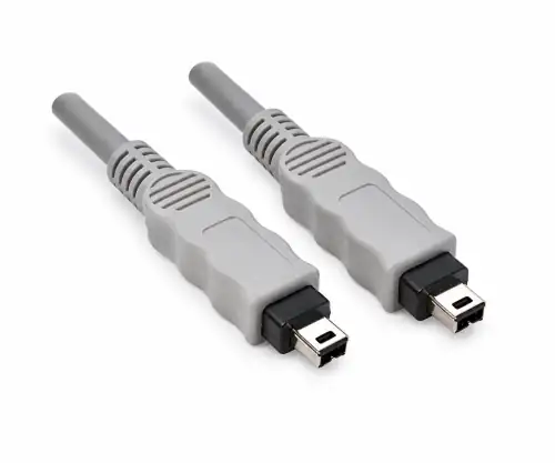 FireWire Kabel 4 polig Stecker auf Stecker, 2,00m Anschlusskabel IEEE1394a, grau