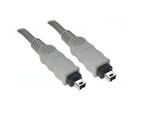 "FireWire" kabelis, 4 kontaktų kištukas į kištuką, 2,00 m ilgio IEEE1394a jungiamasis kabelis, pilkos spalvos