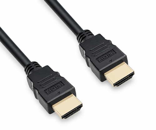 HDMI Kabel 19-pol A auf A Stecker, High Speed, Ethernet-Channel, 4K2K@60Hz, schwarz, Länge 1,00m, Polybag