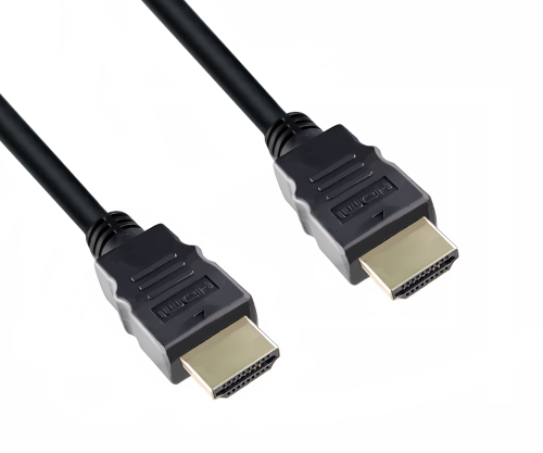 Kabel HDMI z wtyczką 19-pin A do A, wysoka prędkość, kanał Ethernet, 4K2K@60Hz, czarny, długość 2,00 m, woreczek foliowy