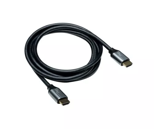 Cabo HDMI 2.1, caixa de alumínio com 2x fichas, 1m 48Gbps, 4K@120Hz, 8K@60Hz, 3D, HDR, caixa DINIC