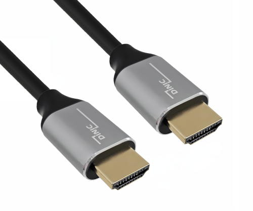 HDMI 2.1 cable, 2x plug aluminium housing, 2m 48Gbps, 4K@120Hz, 8K@60Hz, 3D, HDR, DINIC Box