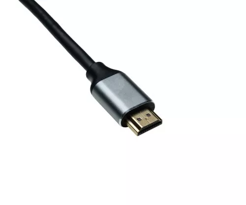 HDMI 2.1 cable, 2x male aluminium housing, 1m 48Gbps, 4K@120Hz, 8K@60Hz, 3D, HDR, DINIC Polybag