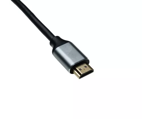 Kabel HDMI 2.1, 2x wtyk w aluminiowej obudowie, 2m 48Gbps, 4K@120Hz, 8K@60Hz, 3D, HDR, DINIC Box