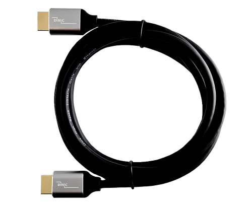 DINIC Premium HDMI 2.1 cable - 8K@60Hz, 48 Gbps, carcasa de aluminio, 3D, HDR, DINIC Polybag, 2m