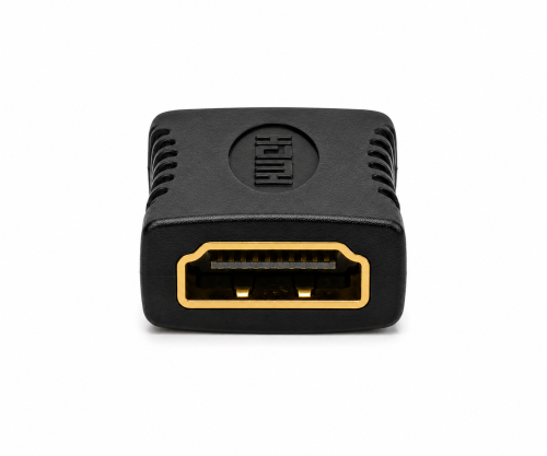 DINIC HDMI adapter A-pistikupesa A-pistikupesale, kullatud kontaktid, must, lahtiselt