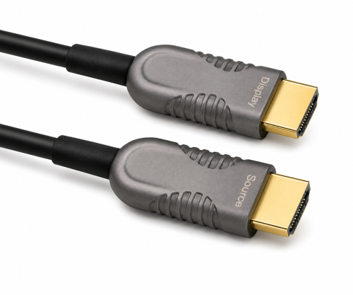 HDMI 2.0 AOC Glasfaserkabel A Stecker auf Stecker, aktiv, 4K@60Hz 18Gbp, schwarz, Länge 50,00m