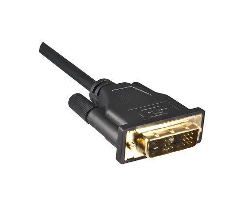 Câble HDMI A mâle vers DVI-D mâle, contacts dorés, noir, DINIC Polybag, longueur 2,00m