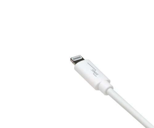 Cavo da USB A a Lightning, bianco, scatola DINIC con foro Euro, 0,5 m