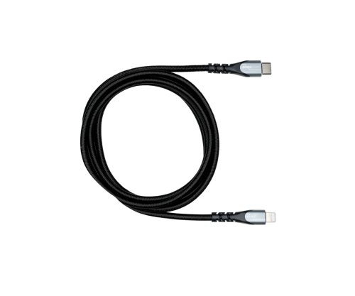 USB C ja Lightning HQ kaabel, MFi sertifitseeritud, sünkroonimis- ja kiirlaadimiskaabel, must, DINIC karp euroauguga, 1m
