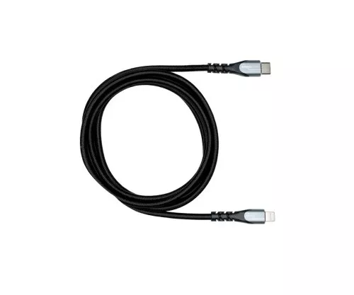 Καλώδιο USB C σε Lightning HQ, πιστοποιημένο MFi, καλώδιο συγχρονισμού και γρήγορης φόρτισης, μαύρο, κουτί DINIC με οπή Euro, 1m