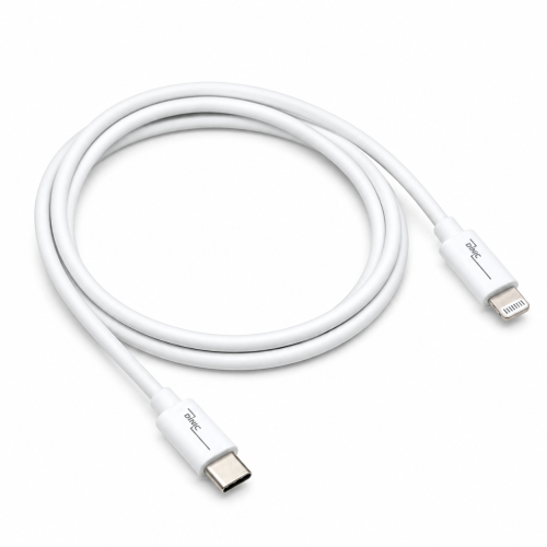 USB C auf Lightning Kabel, MFi zertifiziert, Sync- und Schnellladekabel, weiß, DINIC Box mit Euroloch, 2m