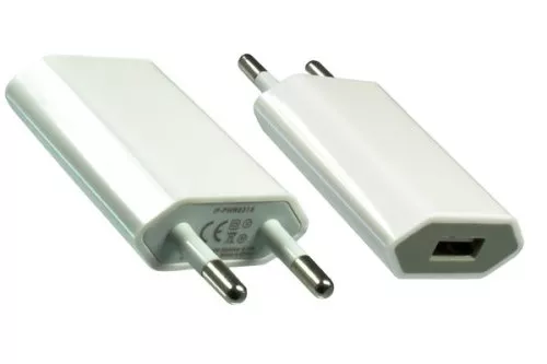 USB Ladeadapter 1000mA inkl. micro USB Kabel, DINIC Monaco Range, weiß, 1,00m