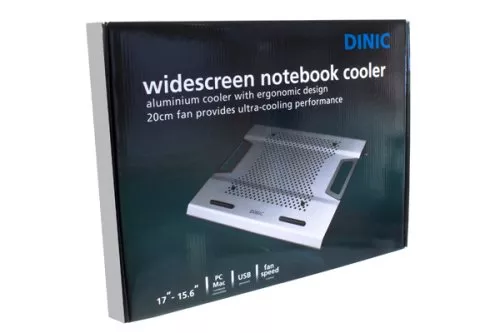 Chladič na notebook 17-15 palcov, napájanie zo zbernice, 20 cm ventilátor, ergonomický dizajn, eloxovaný hliník