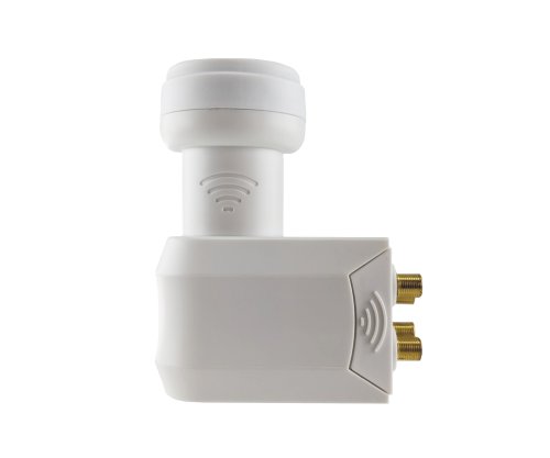 Quad-Switch LNB, Anschluss für vier SAT Receiver *mit* Multischalter, DINIC Box mit Euroloch