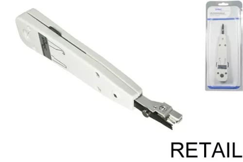 DINIC LSA lay-on tool 0.40 - 0.60mm with crimping, stripping and cutting device, DINIC blister with Euro hole