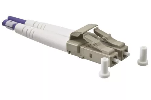 FO cable OM4, 50µ, LC / LC connector multimode, ericaviolet, duplex, LSZH, 20m
