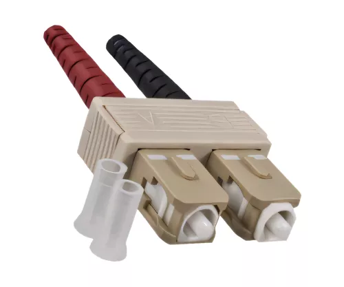 Fibre optic cable OM4, 50µ, LC / SC connector multimode, eric violet, duplex, LSZH, 2m