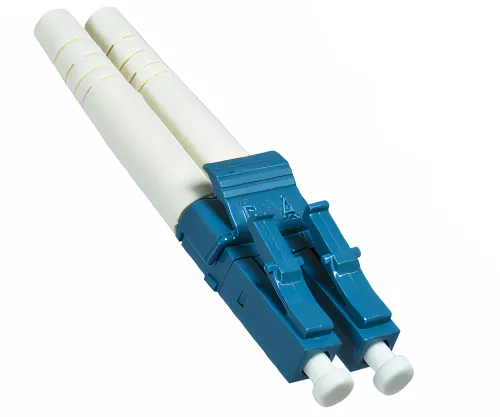 LWL Kabel OS1, 9µ, LC / LC Stecker, Single Mode, duplex, LSZH, gelb, DINIC Polybag, Länge 0,50m