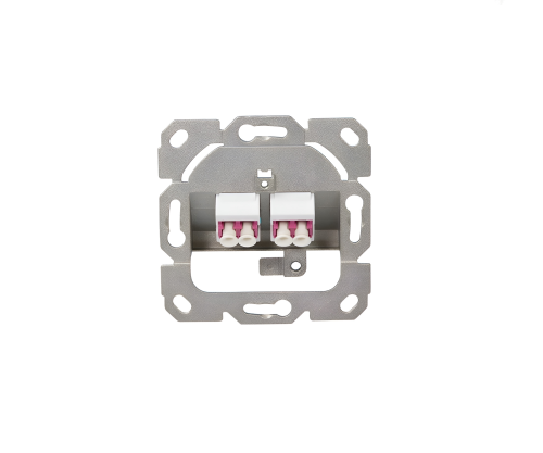 LWL Anschlussdose mit 2 LC-Duplex Adaptern, weiß