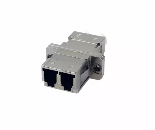 Fibre optic coupling LC/LC multimode LC socket/socket, fibre optic duplex