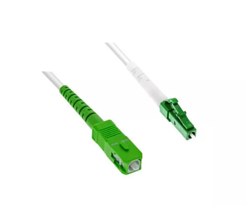 Aansluitkabel voor glasvezelrouter, simplex, OS2, LC/APC 8° naar SC/APC 8°, 2m