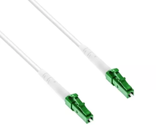 Connection cable for fiber optic router, Simplex, OS2, LC/APC 8° to LC/APC 8°,10m