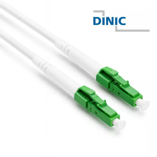 Anschlusskabel für Glasfaser-Router, LCA-LCA, Simplex, OS2, LC/APC 8° auf LC/APC 8°, LSZH, 1m, DINIC Box