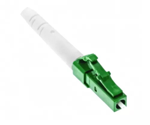 Connection cable for fibre optic router, LCA-SCA, simplex, OS2, LC/APC 8° to SC/APC 8°, LSZH, DINIC box with Euro hole, length 5m