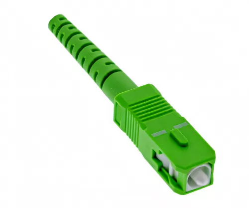 Connection cable for fibre optic router, LCA-SCA, simplex, OS2, LC/APC 8° to SC/APC 8°, LSZH, DINIC box with Euro hole, length 5m