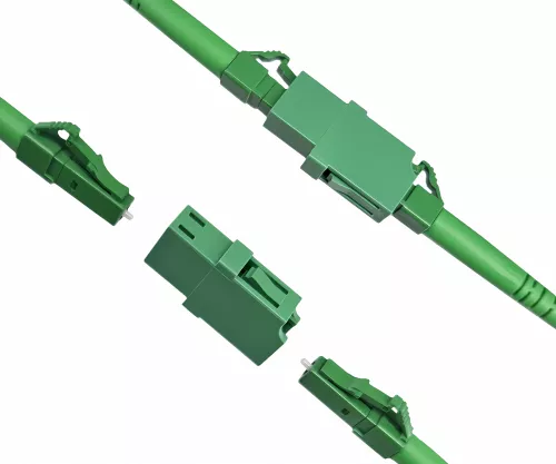 Fibre optic adapter LC/APC socket to LC/APC socket Fibre optic adapter, singlemode / simplex